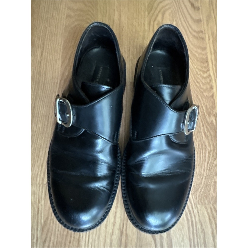 Kenneth Cole Dress Shoe Men's Size 8 Loafers Side Buckle Made In Italy